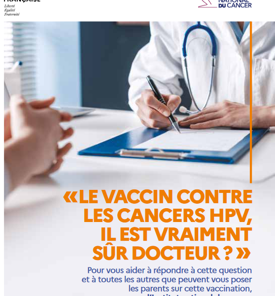 Dépliant d’information sur la vaccination contre les cancers HPV