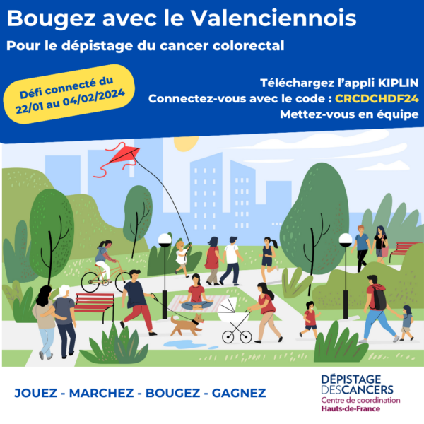 Défi connecté « Bougez avec le Valenciennois » pour le dépistage du cancer colorectal