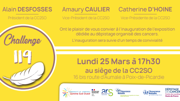 Challenge 119 – Inauguration de l’exposition DO cancers